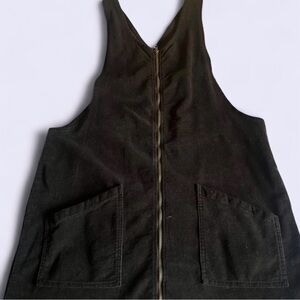 SO Corduroy Black Zip-Up Dress